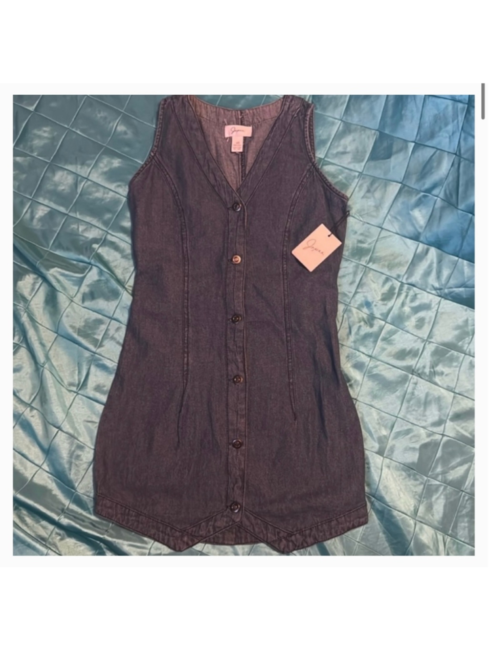 Women's Japna Blue Denim Button-Front Mini Dress XS